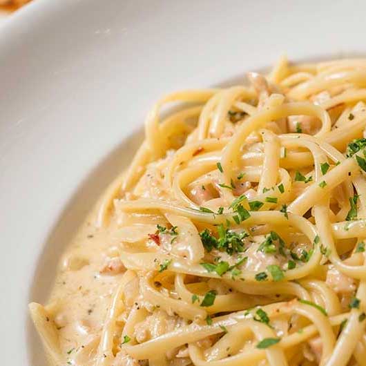 Linguini and Clams closeup square